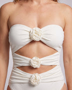 Damen Einteiliger Badeanzug mit floralem Design und innovativem Cut-Outs R&B
