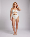 Damen Einteiliger Badeanzug mit floralem Design und innovativem Cut-Outs R&B