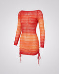 Damen Strandkleid mit transparentem GewR&Be und modischen Schnürdetails R&B