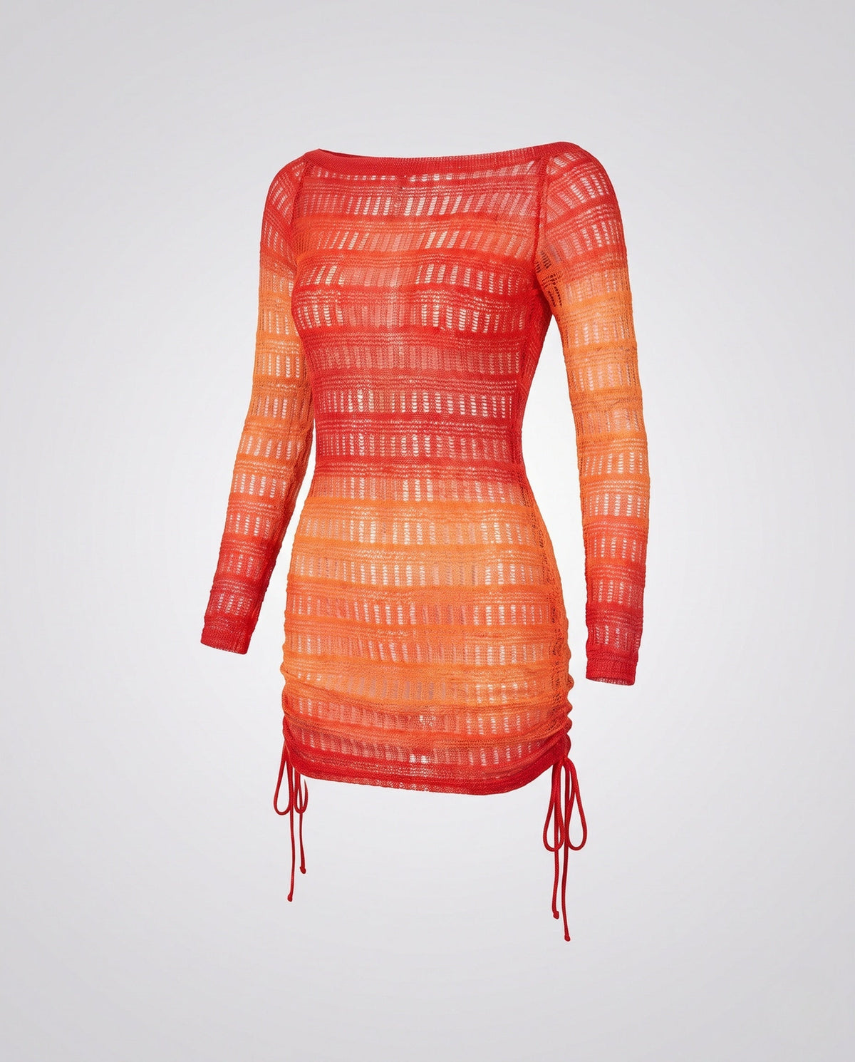 Damen Strandkleid mit transparentem GewR&Be und modischen Schnürdetails R&B