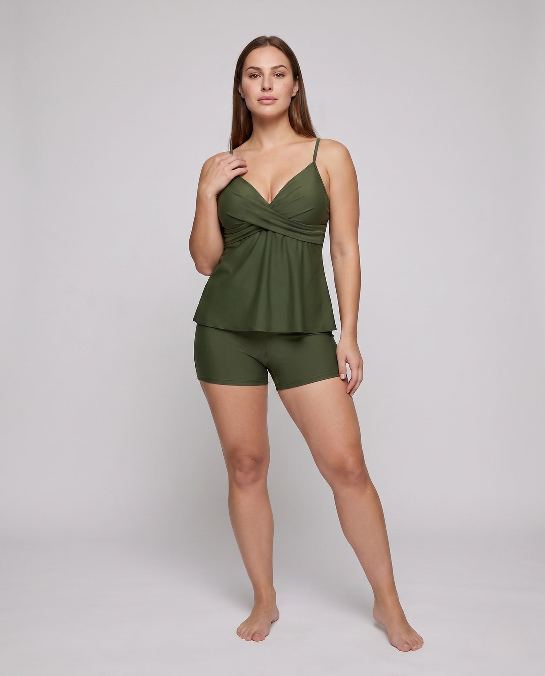 Damen Tankini-Set mit zauberhaften Punkten und modischem Schnitt R&B