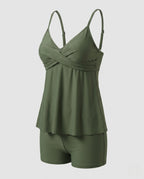Damen Tankini-Set mit zauberhaften Punkten und modischem Schnitt R&B