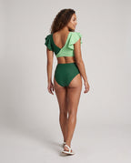 Damen Hochtailliertes Bikini-Set mit Rüschendetails R&B