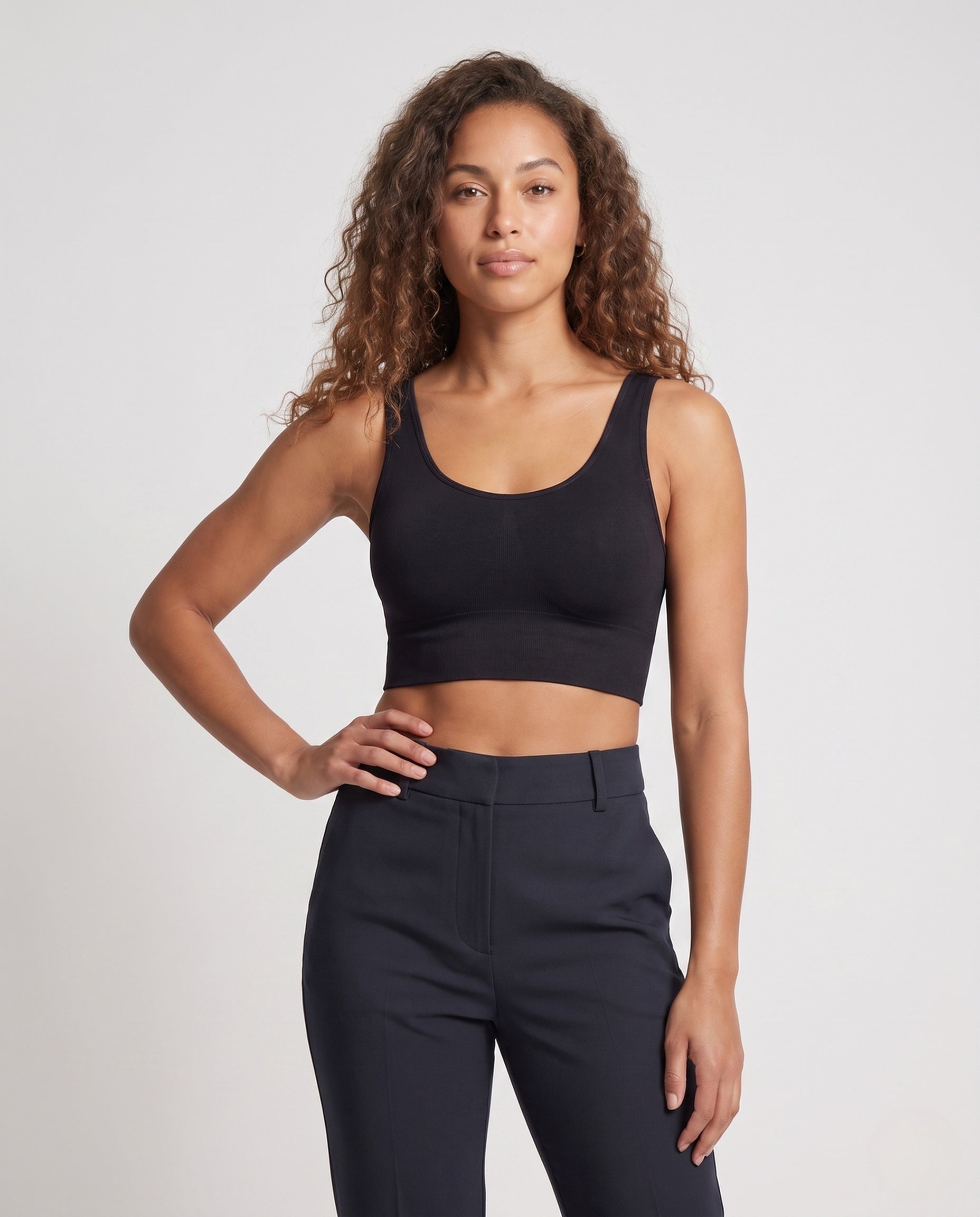 Damen Sportliches Cropped Top R&B