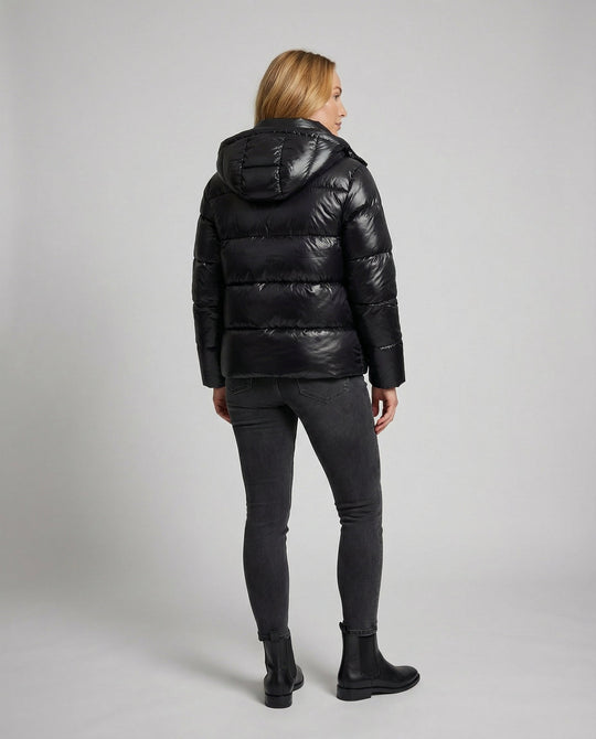 Glänzende Pufferjacke Damen | R&B