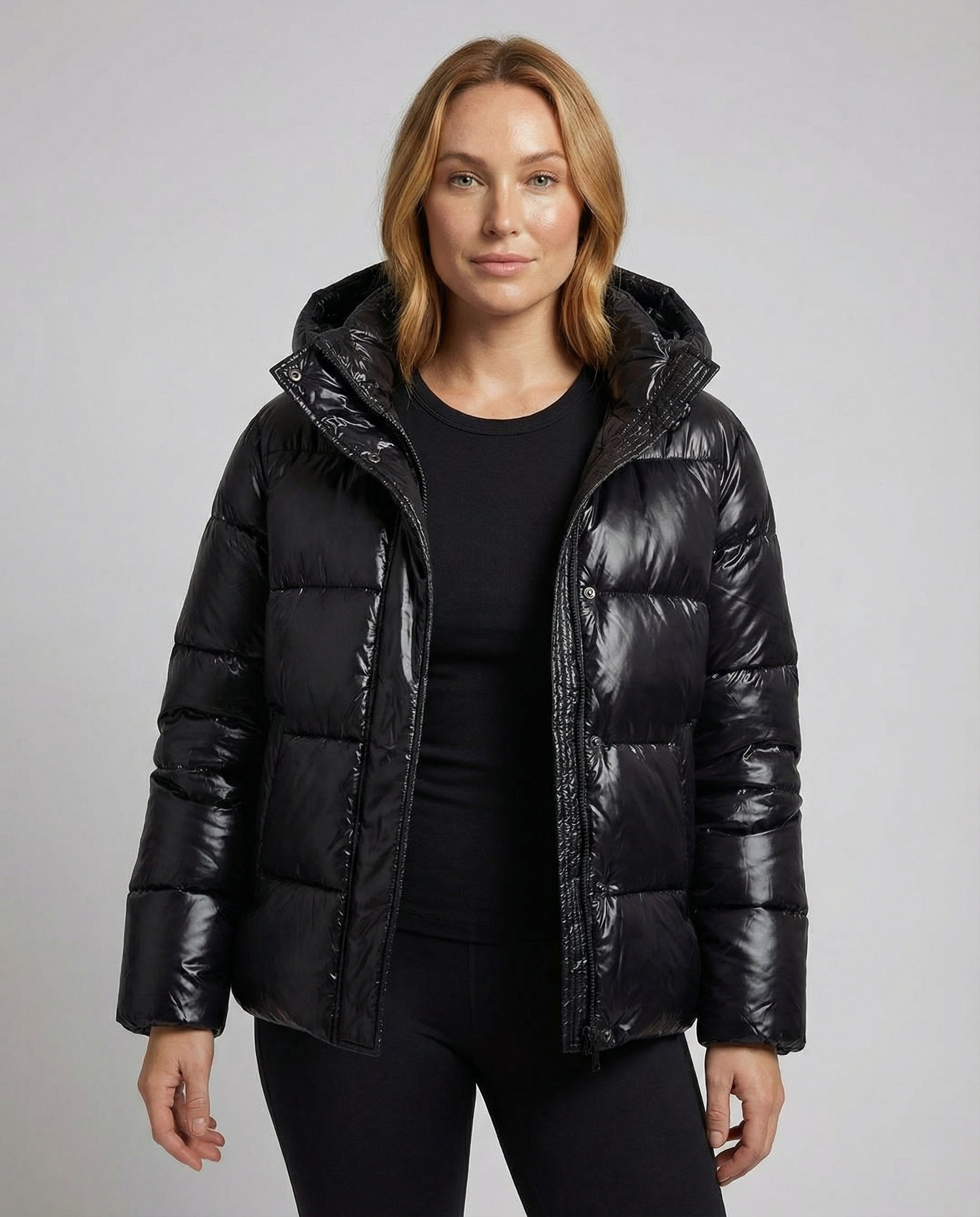 Glänzende Pufferjacke Damen | R&B