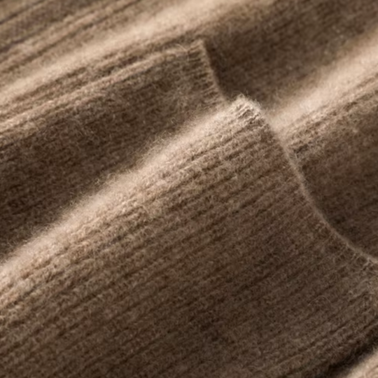 R&B | Damen Merino Strickjacke mit Reißverschluss und langen Ärmeln