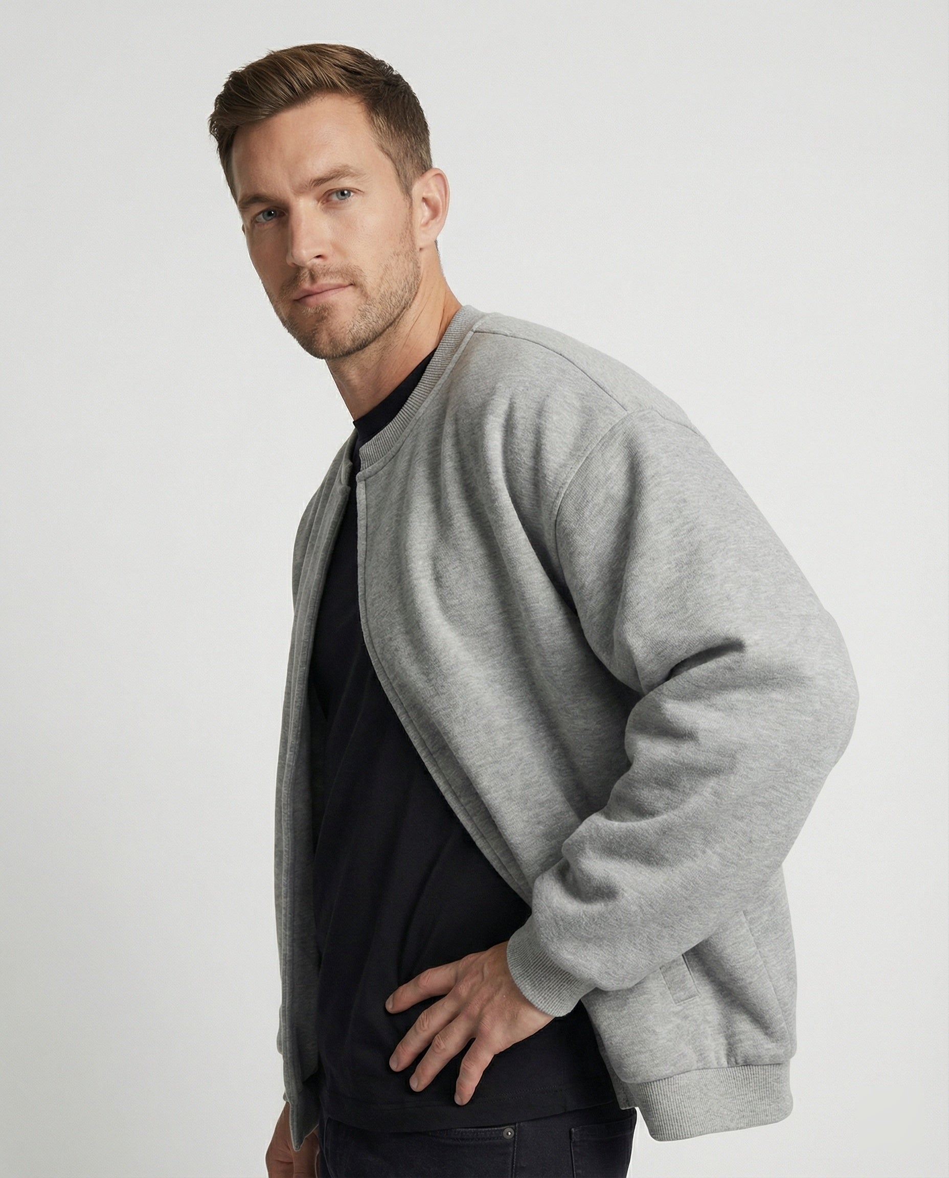 Retro Oversize Cardigan Gestreift Fake-Two-Piece Unisex Sweatshirt