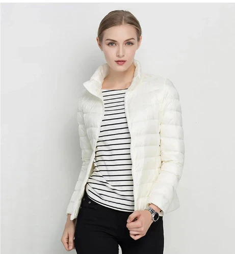 R&B | Taillierter Steppjacke mit Reißverschluss