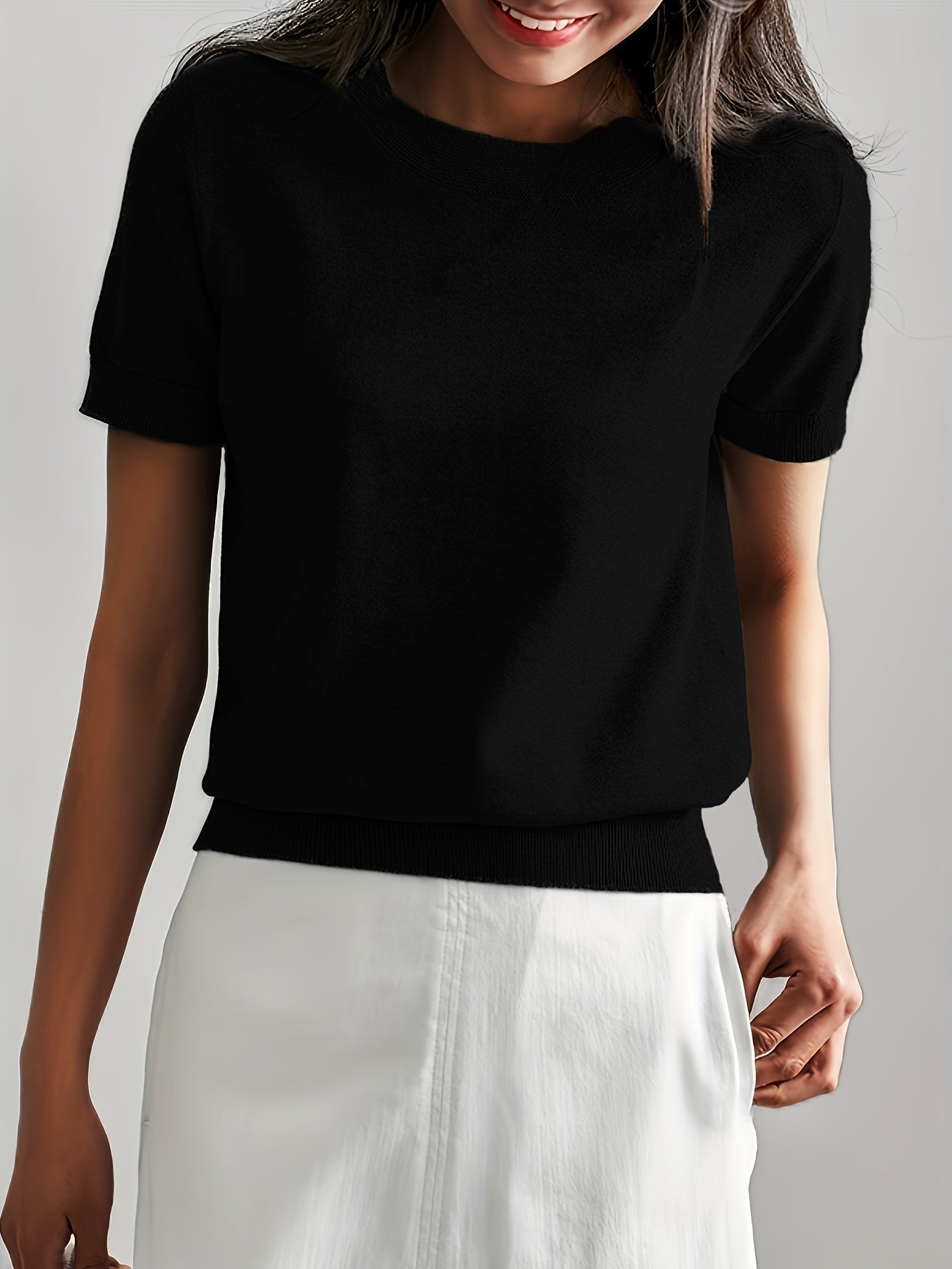 R&B | Stilvolles Strick T-Shirt für Damen