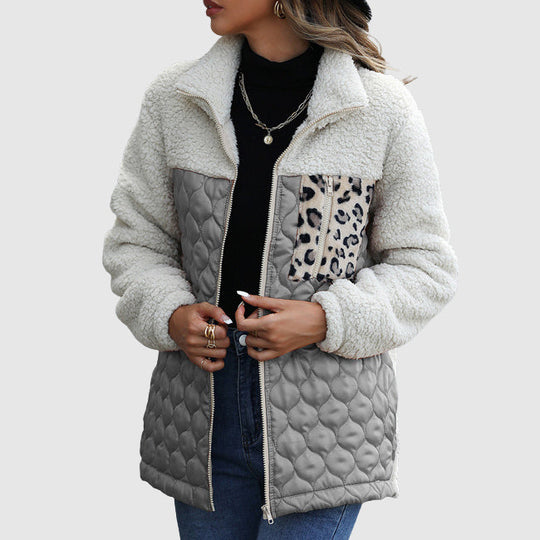 R&B | Plüsch Patchwork Frauen Winterjacke