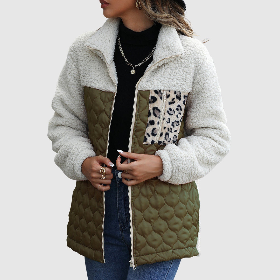 R&B | Plüsch Patchwork Frauen Winterjacke