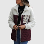 R&B | Plüsch Patchwork Frauen Winterjacke