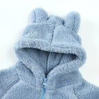 R&B Comfort Modische Bären-Kinderjacke aus dickem Samt