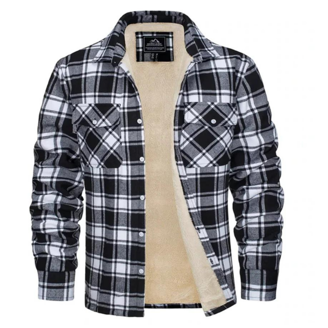 R&B | Herren Sherpa gefütterte Karo Hemdjacke