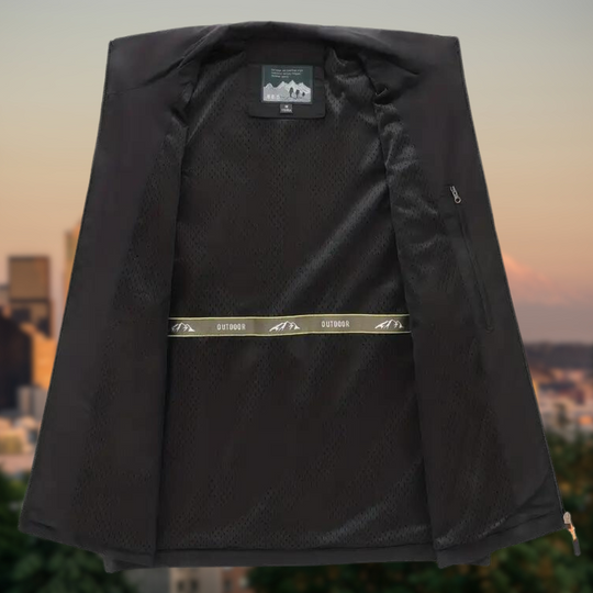 R&B | Herrenweste mit Mehreren Taschen und Reißverschluss