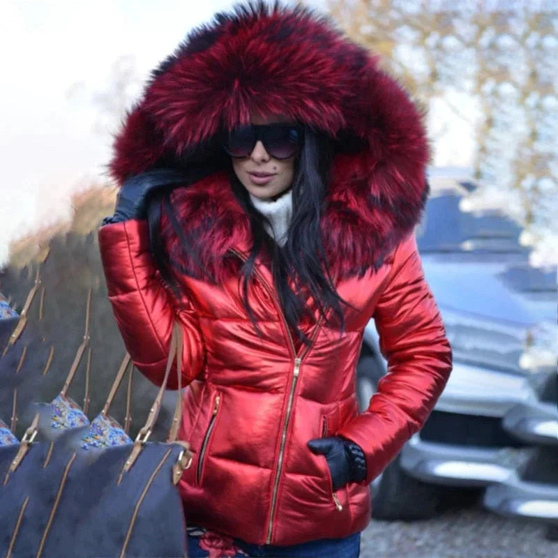 R&B | Winterjacke mit Kapuze aus Pelz