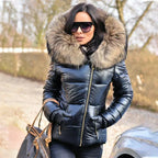 R&B | Winterjacke mit Kapuze aus Fell