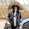R&B | Winterjacke mit Kapuze aus Fell