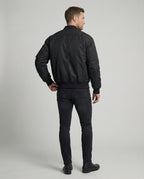 Herren Bomberjacke Gefüttert Winterjacke Schwarz Champagner Urban
