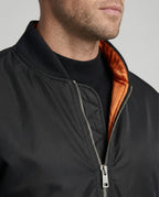 Herren Bomberjacke Gefüttert Winterjacke Schwarz Champagner Urban