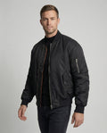 Herren Bomberjacke Gefüttert Winterjacke Schwarz Champagner Urban