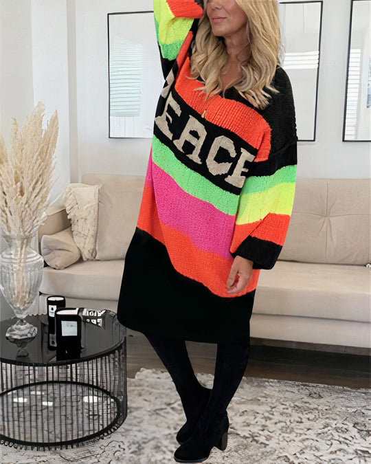 Friedliche Regenbogen Pullover