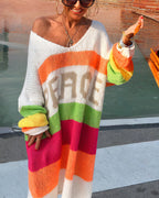 Friedliche Regenbogen Pullover