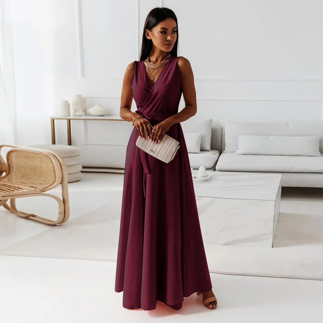 Maxi Brautjungfernkleid | Rizza