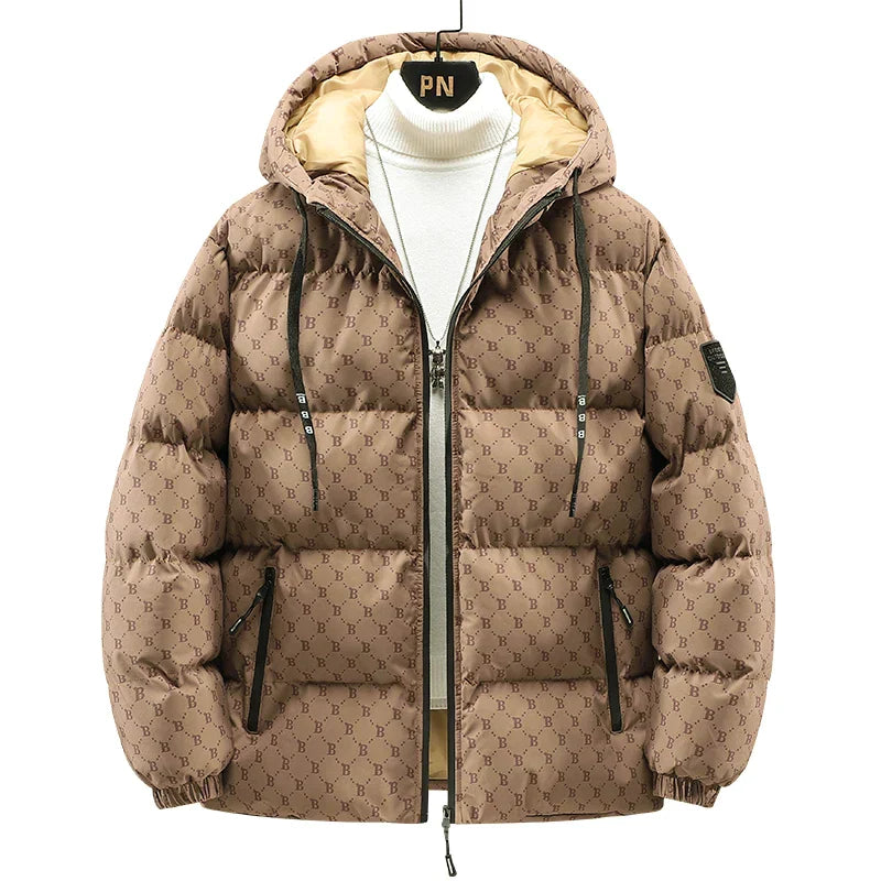 R&B | Baumwolljacke mit Allover-Buchstabenprint