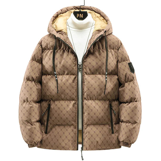 R&B | Baumwolljacke mit Allover-Buchstabenprint