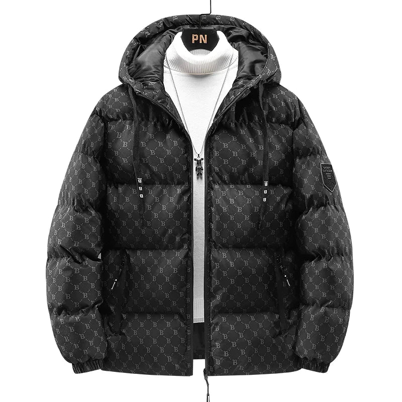R&B | Baumwolljacke mit Allover-Buchstabenprint