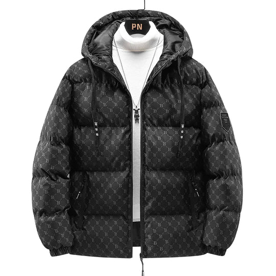 R&B | Baumwolljacke mit Allover-Buchstabenprint