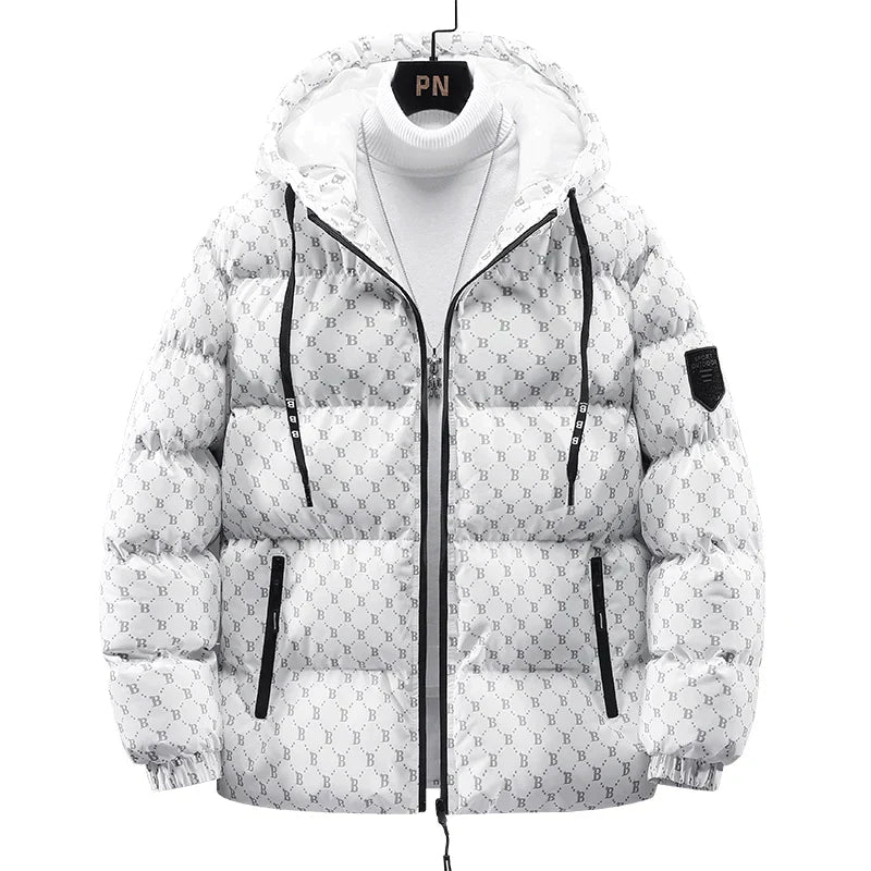 R&B | Baumwolljacke mit Allover-Buchstabenprint