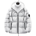 R&B | Baumwolljacke mit Allover-Buchstabenprint