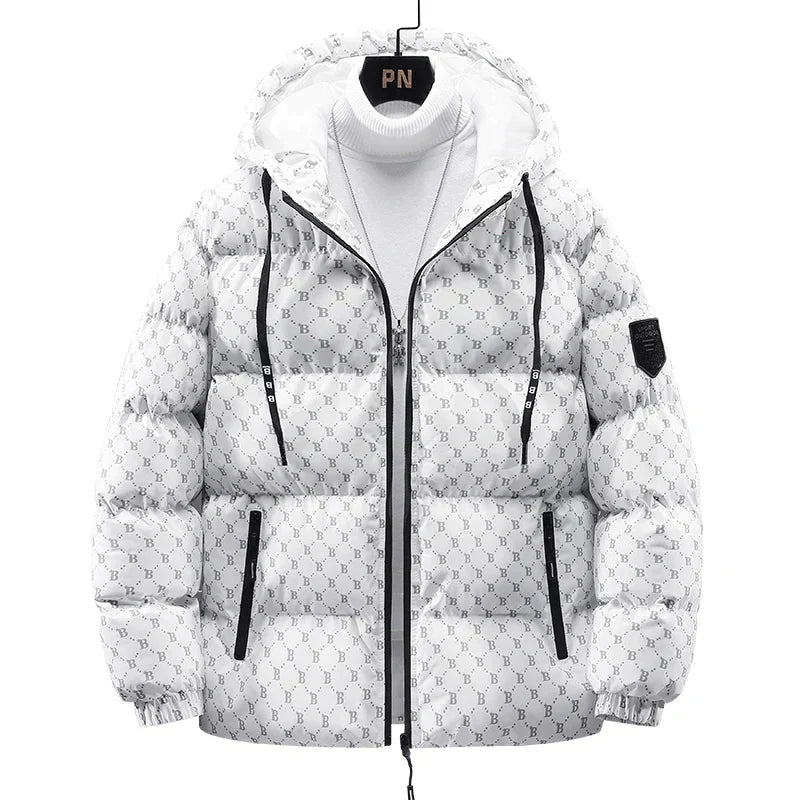 R&B | Baumwolljacke mit Allover-Buchstabenprint