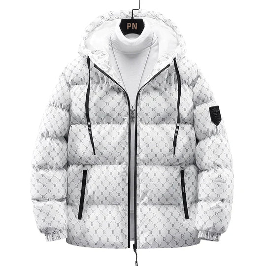 R&B | Baumwolljacke mit Allover-Buchstabenprint