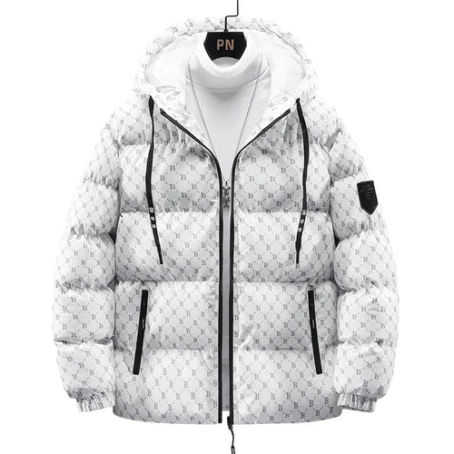 R&B | Baumwolljacke mit Allover-Buchstabenprint