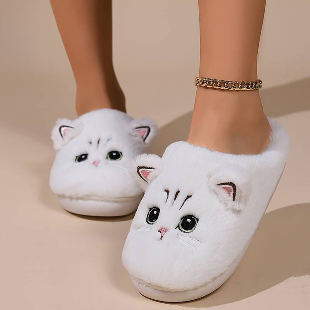 R&B | Weiche Damen Katzen Hausschuhe