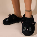 R&B | Weiche Damen Katzen Hausschuhe