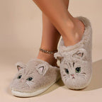 R&B | Weiche Damen Katzen Hausschuhe