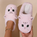 R&B | Weiche Damen Katzen Hausschuhe