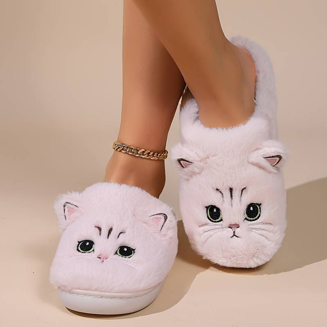R&B | Weiche Damen Katzen Hausschuhe