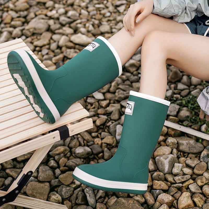 R&B | Stiefel Damen - Wasserdichte Outdoor Gummistiefel mit Rutschfester Sohle