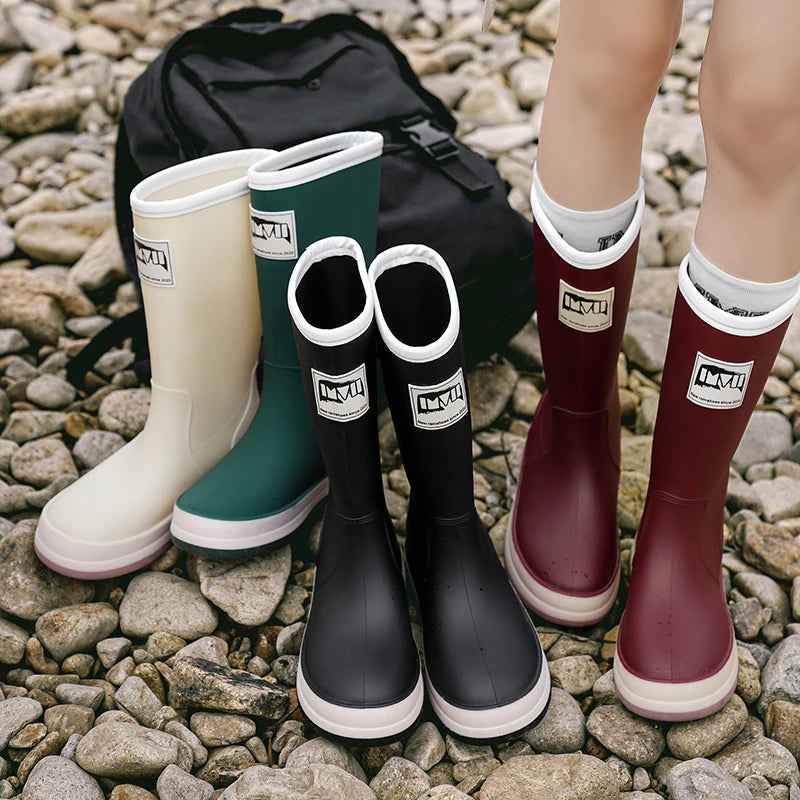 R&B | Stiefel Damen - Wasserdichte Outdoor Gummistiefel mit Rutschfester Sohle