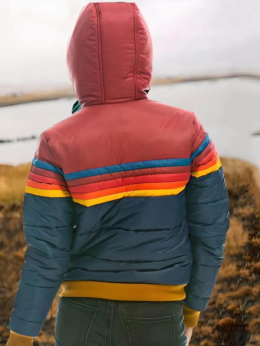 R&B | Retro Steppjacke mit Kapuze - Modische Freizeit Winterjacke Im Vintage-Stil
