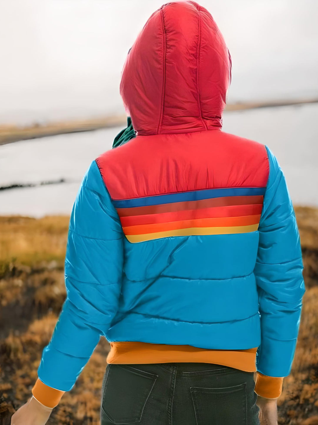R&B | Retro Steppjacke mit Kapuze - Modische Freizeit Winterjacke Im Vintage-Stil