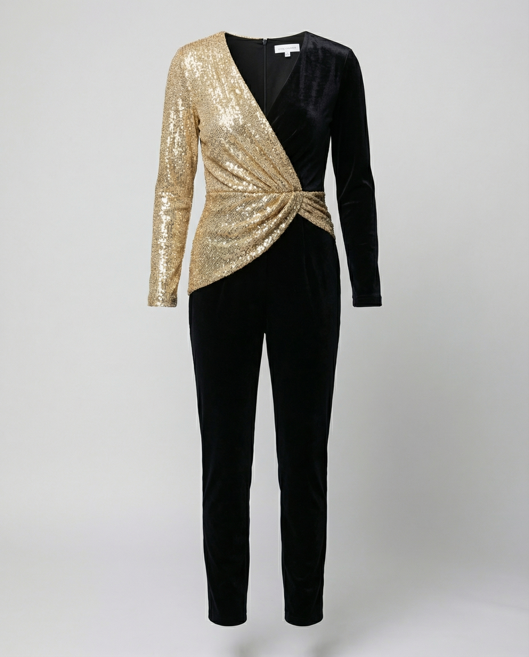 Eleganter Pailletten Abend Jumpsuit Damen
