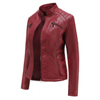 R&B | Lederjacke - Stehkragen & Rippendetails