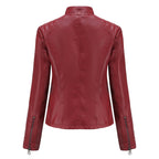 R&B | Klassische Lederjacke Mit Reißverschlussdesign